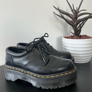 8053 Doc Marten Leather Platform Shoes Black